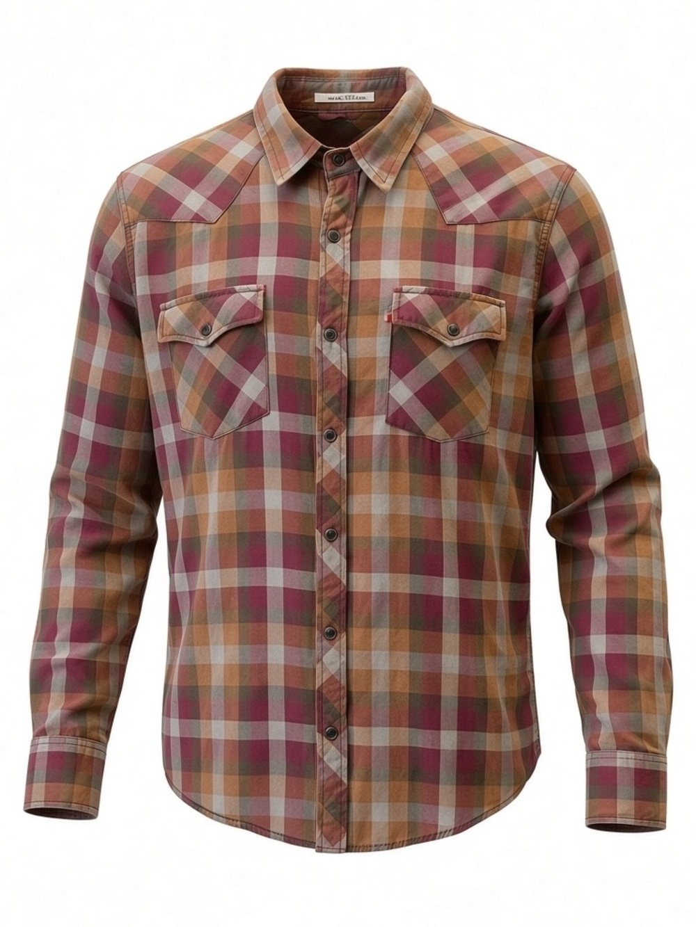 Levi’s Men's Plaid Long-Sleeve Button-Up Shirt Modern Fit Size Large